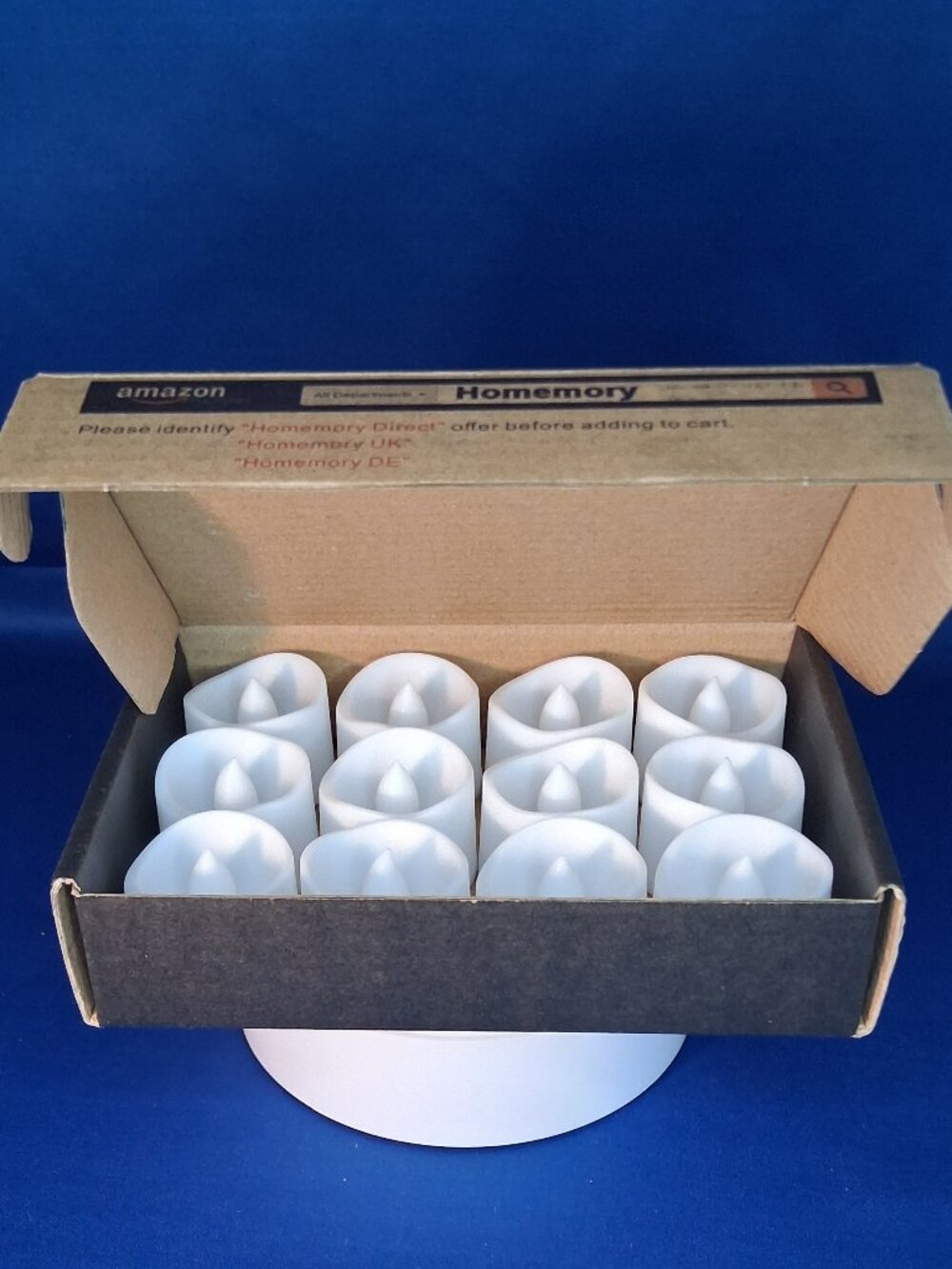 NIB Homemory 12 Pc Flameless LED Tea Lights Flicker Candle Set w/Remote & Timer - Picture 4 of 9